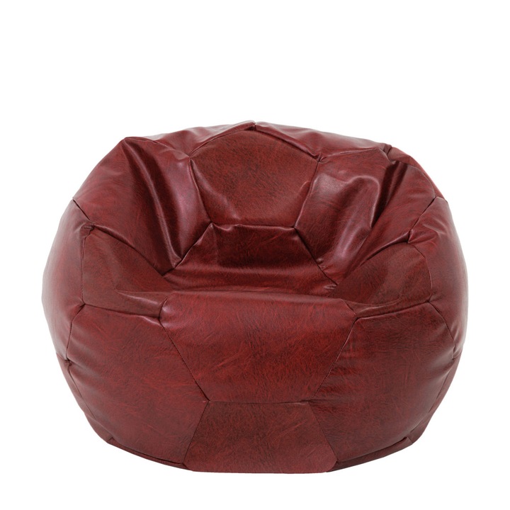 Fotoliu puf Extra Ball - imitatie piele - bordo