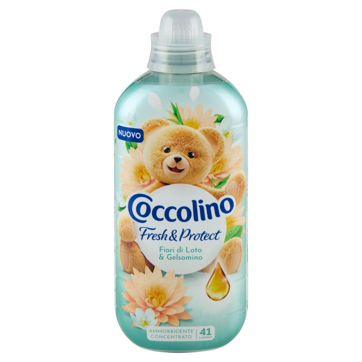 Balsam de rufe Coccolino Fresh & Protect, Fiori di Loto & Gelsomino, 952 ml, 41 spalari