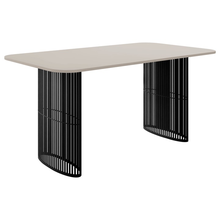 Masa extensibila Arcadia, MIRJAN 24, negru + casmir, 160x160x76 cm