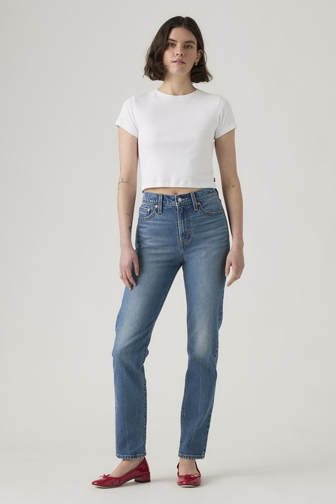 Levi's, Blugi slim fit Wedgie, Albastru deschis