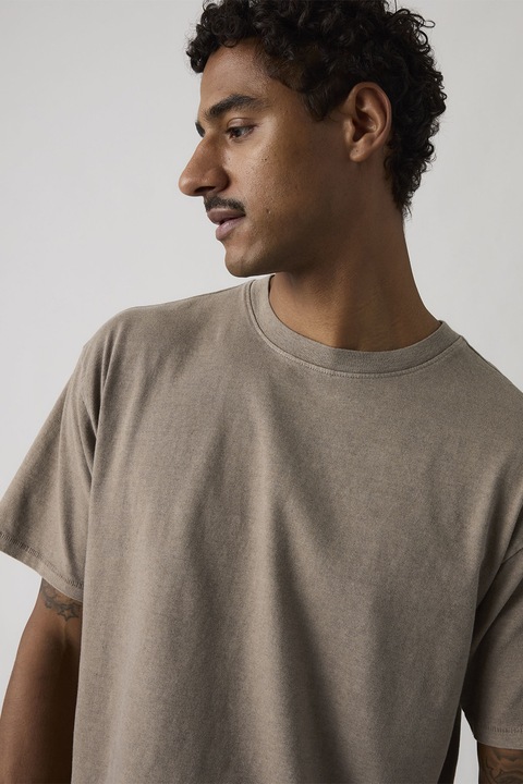 Levi's, Bő fazonú crop póló, Drapp