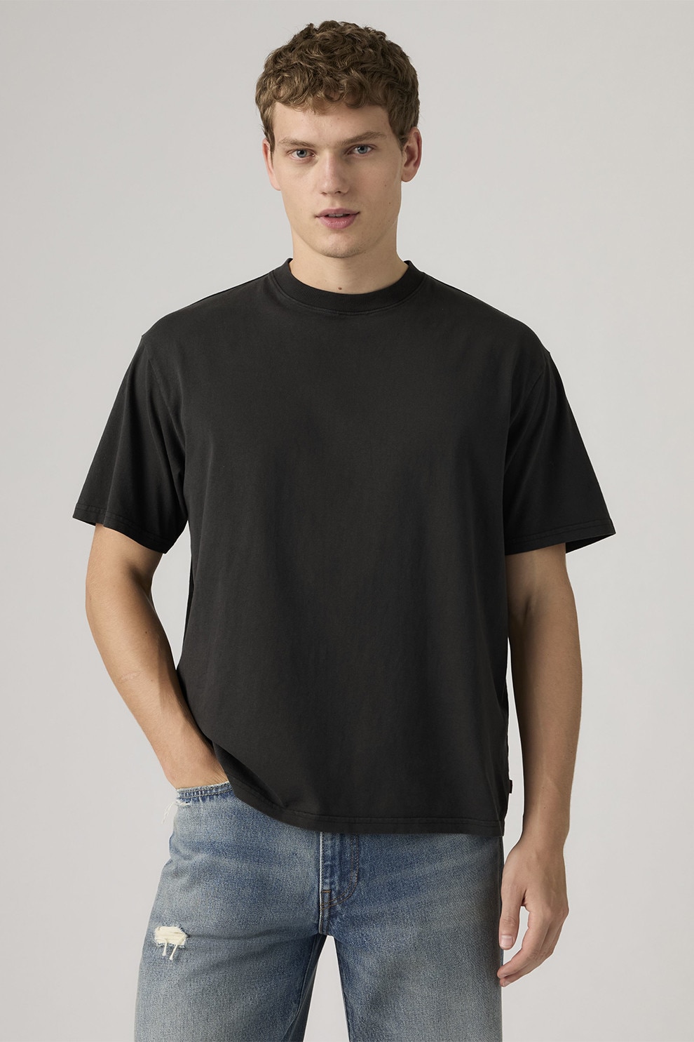 Levi's, Tricou lejer din bumbac, Negru, M