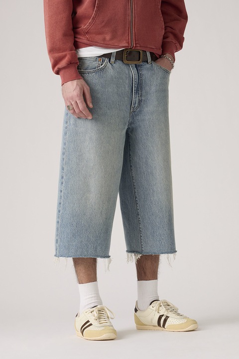 Levi's, Blugi scurti cu croiala baggy 478™, Albastru prafuit