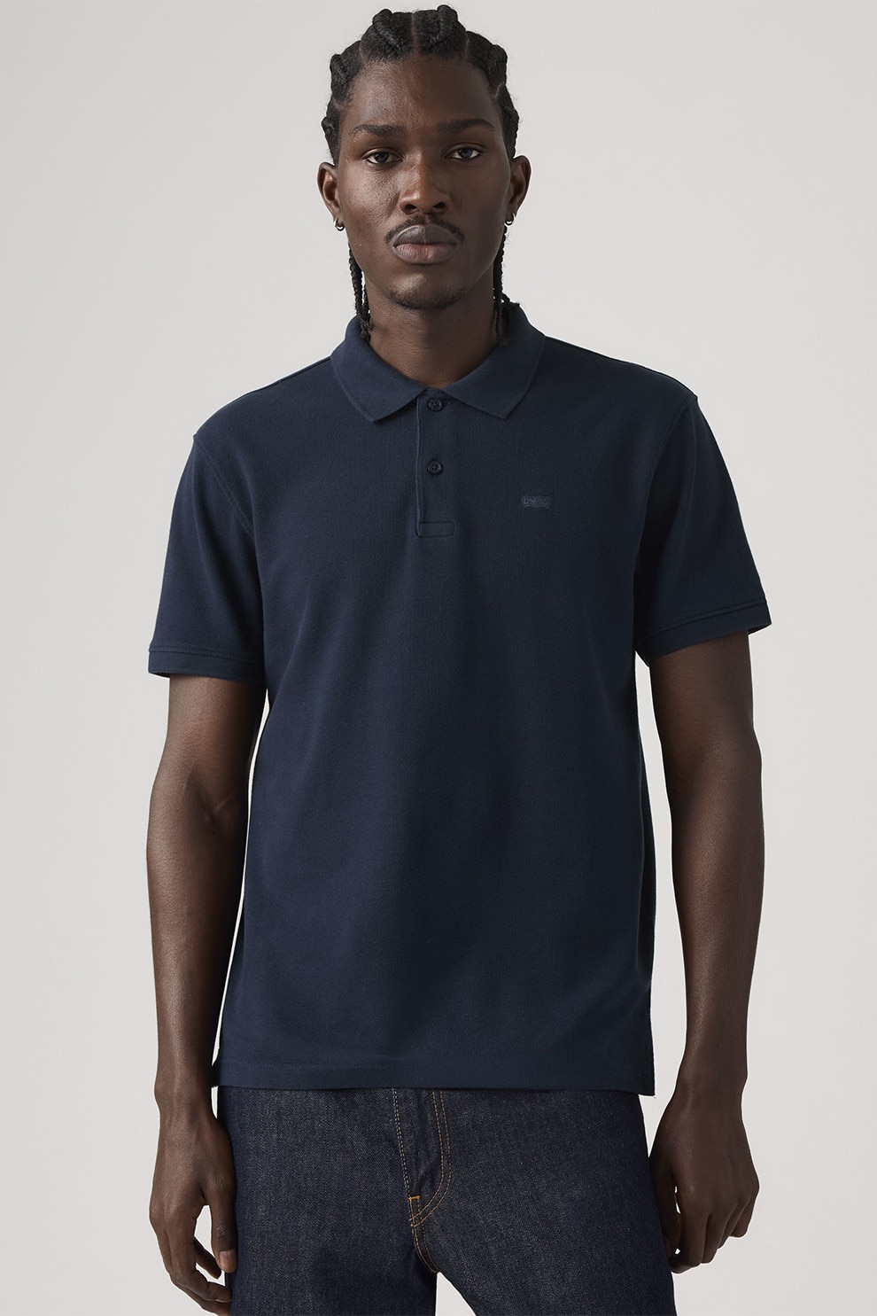 Levi's, Tricou polo din bumbac pique, Bleumarin, S