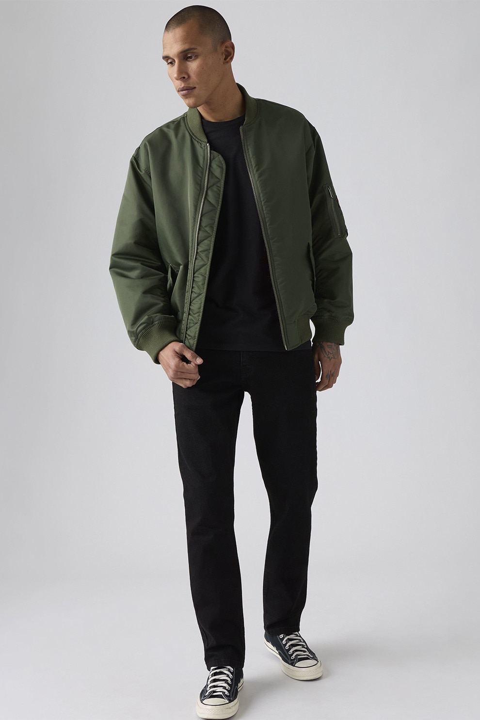 Levi's, Blugi slim fit cu talie medie 511®, Negru, W31-L32