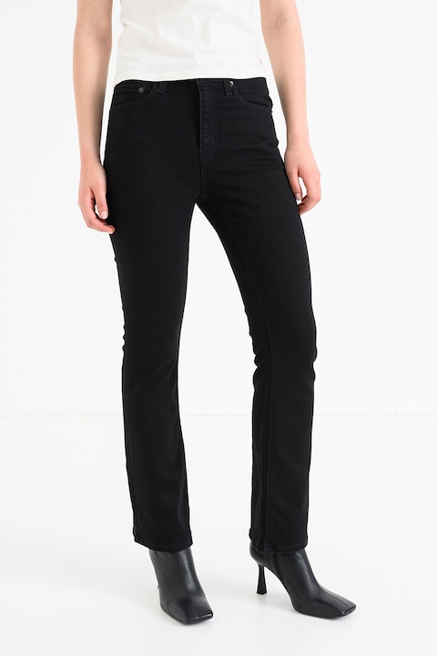Levi's, Разкроени дънки 725 с висока талия, Черен/Избеляло черно