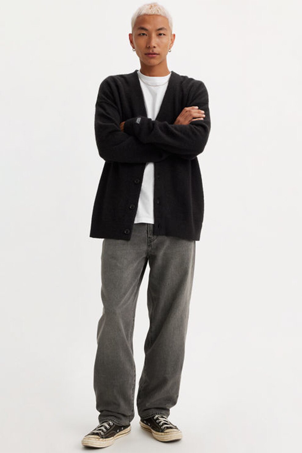 Levi's, Blugi drepti cu buzunare, Gri inchis, W32-L30 - eMAG.ro