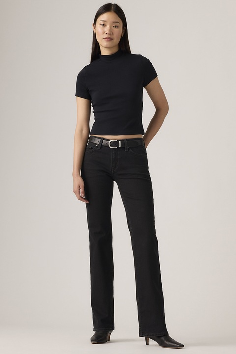 Levi's, Blugi bootcut cu talie joasa, Negru
