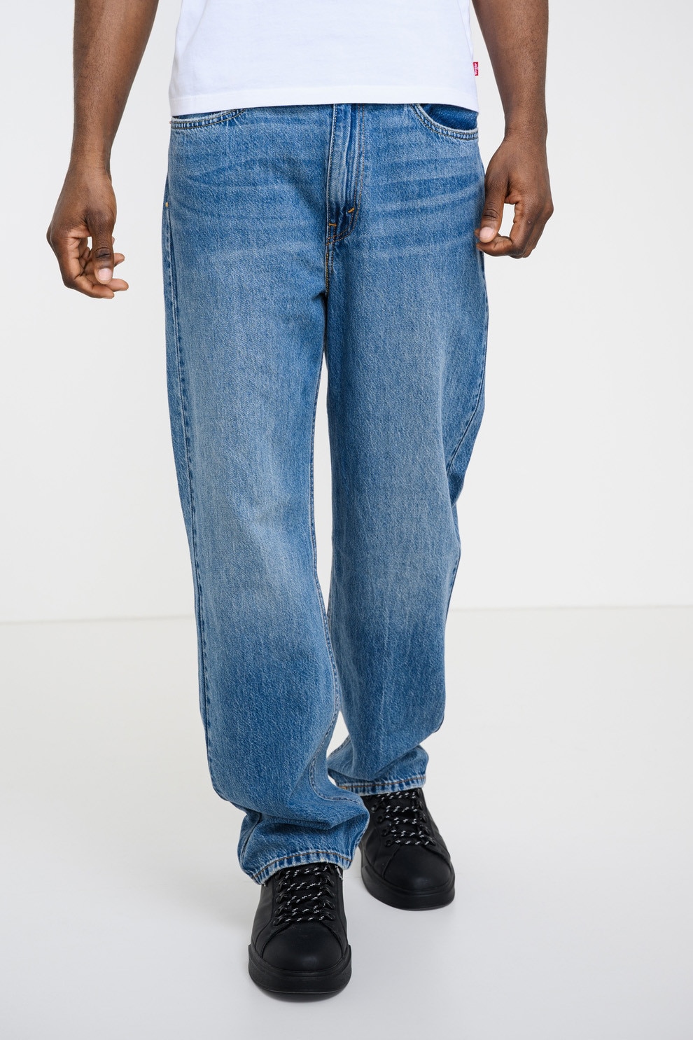Levi's, Blugi din denim cu croiala ampla Youth, Albastru deschis, W31-L32