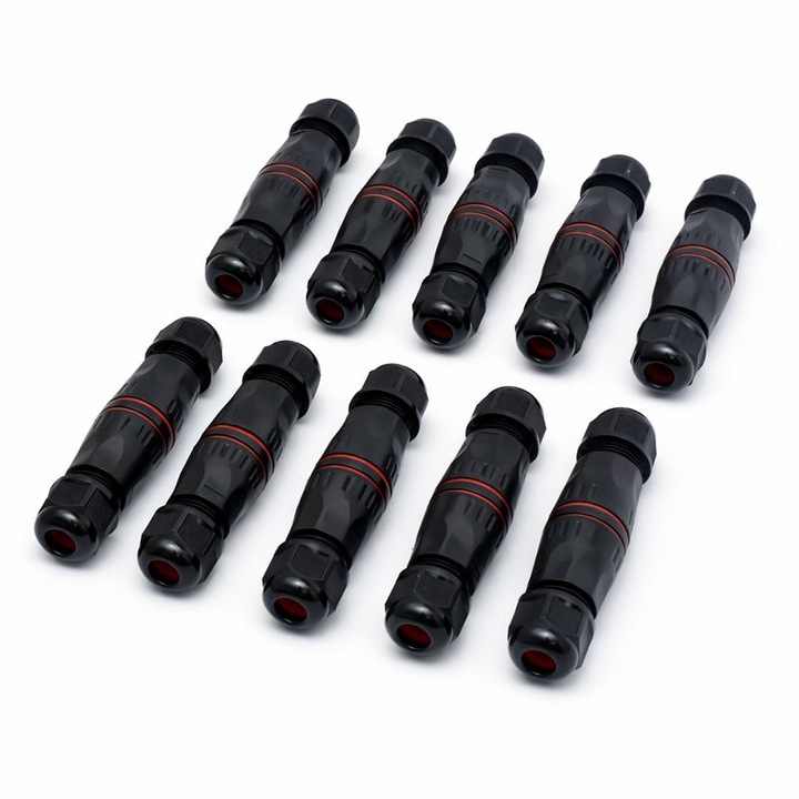 Conectori cabluri electrice M20 IP68 3 pini waterproof set 10