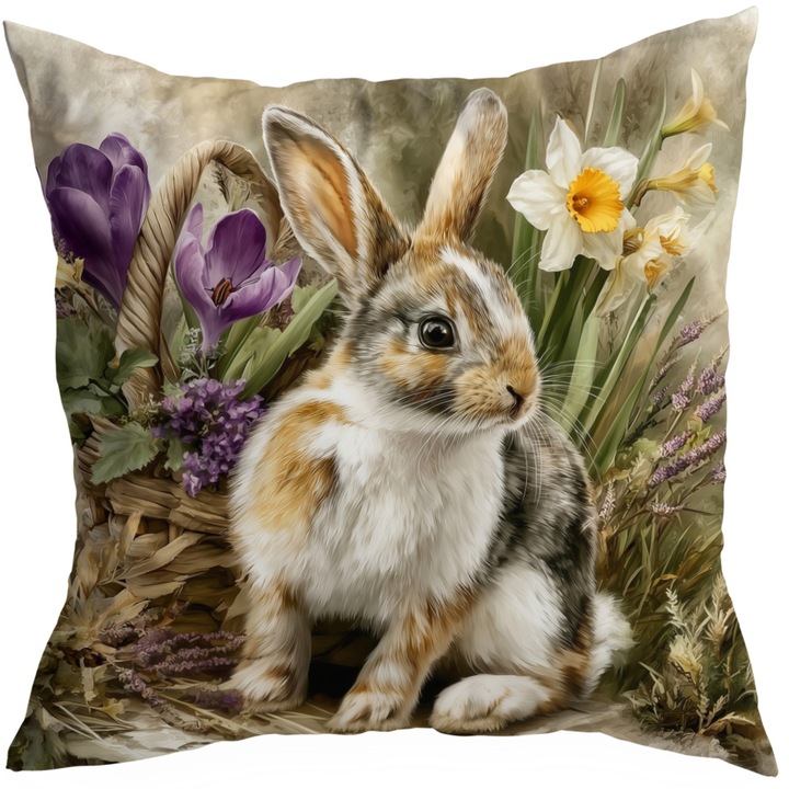 Fata De Perna Decorativa, 40x40 cm, HomeView, Velvet, Multicolor, Fermoar, model 537