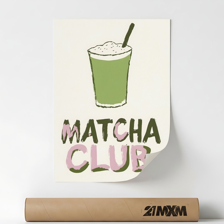 Poster Decorativ Tematica Bar & Cocktail - 'Bar 38', Material Textil, 21MXM, A4 (21 x 29.7 cm), Fara Rama