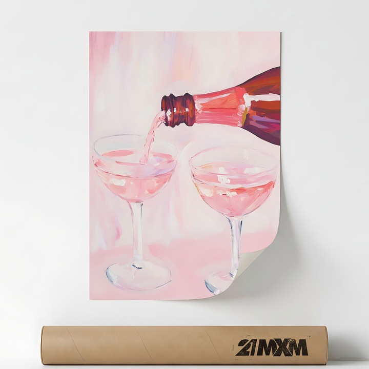 Poster Decorativ Tematica Bar & Cocktail - 'Bar 41', Material Textil, 21MXM, 30 x 40 cm, Fara Rama