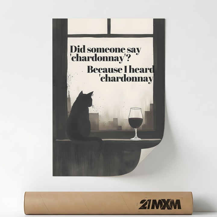 Poster Decorativ Tematica Bar & Cocktail - 'Bar 101', Material Textil, 21MXM, A4 (21 x 29.7 cm), Fara Rama