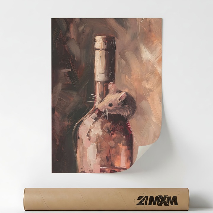 Декоративен постер на тема бар и коктейли - 'Bar 105', текстилен материал, 21MXM, 30 x 40 см, без рамка