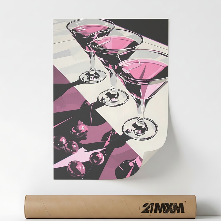 Poster Decorativ Tematica Bar & Cocktail - 'Bar 361', Material Textil, 21MXM, A4 (21 x 29.7 cm), Fara Rama