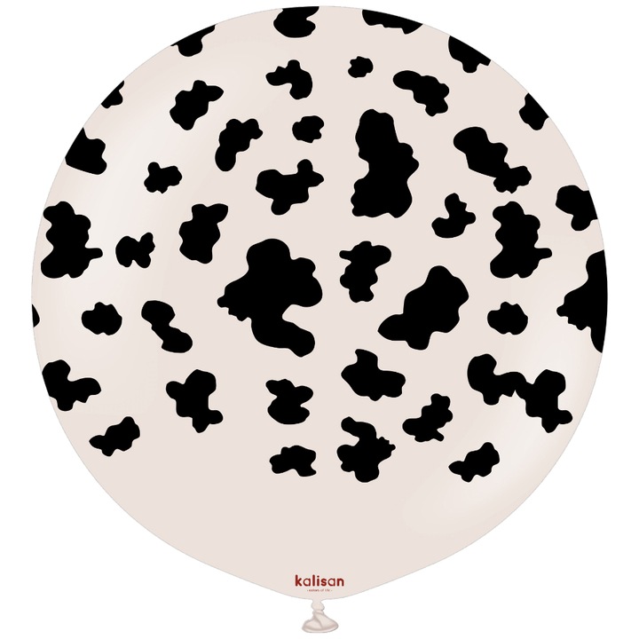 Balon Latex jumbo 60cm Safari Cow White Sand Print Black 22455357