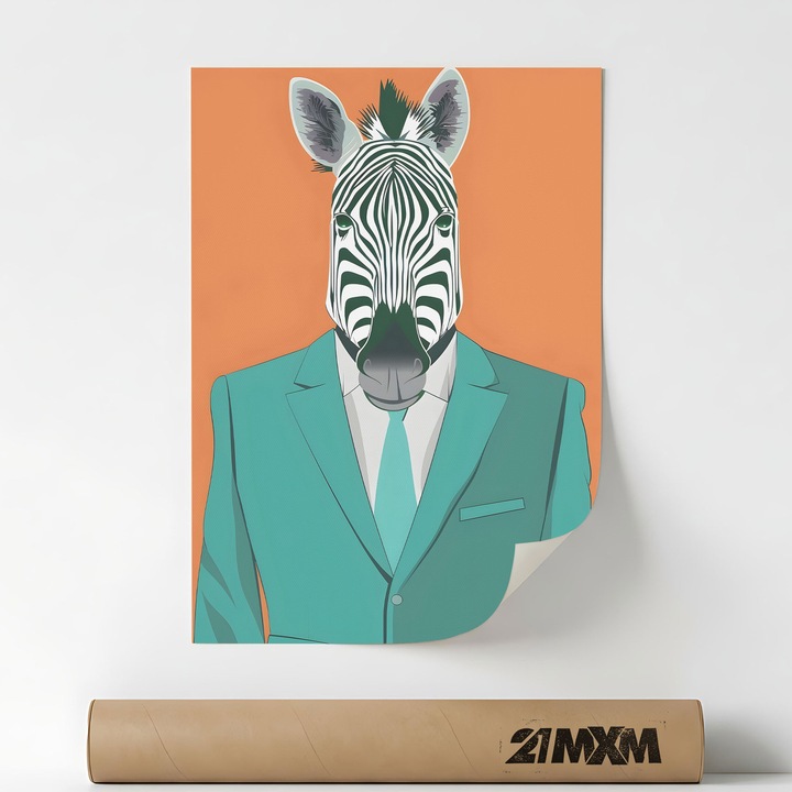 Poster Decorativ Tematica Bar & Cocktail - 'Bar 477', Material Textil, 21MXM, A4 (21 x 29.7 cm), Fara Rama