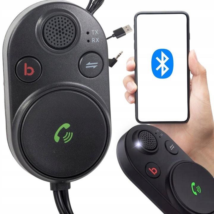 Transmitator bluetooth auto USB AUX BT5.3 cu bass boost si functie hands free