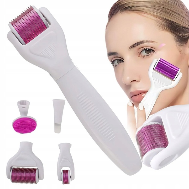 Derma Roller 6in1, Verk Group, mezoterápiához, 5 cserélhető fej, 15cm