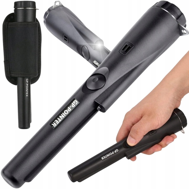 Detector de metale Ayawaska GP-Pointer, rezistent la apă IP66, compact, negru, 23x4cm