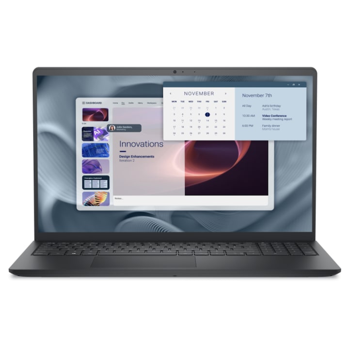Laptop Dell Pro 15 Essential, 15.6" Full HD, Intel® Core™ i5 1334U pana la 4.6 GHz, 16 GB RAM DDR5, 512 GB SSD, Intel® UHD Graphics, Ubuntu Linux, Carbon Black 512 GB