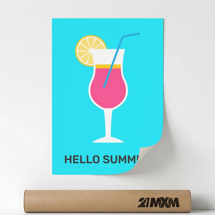 Poster Decorativ Tematica Bar & Cocktail - 'Bar 580', Material Textil, 21MXM, A3 (29.7 x 42 cm), Fara Rama