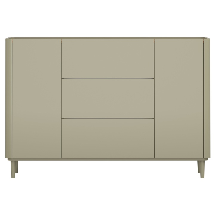 Comoda Elivo 150 cm eucalipt stejar baltic dune cu sertare Japandi