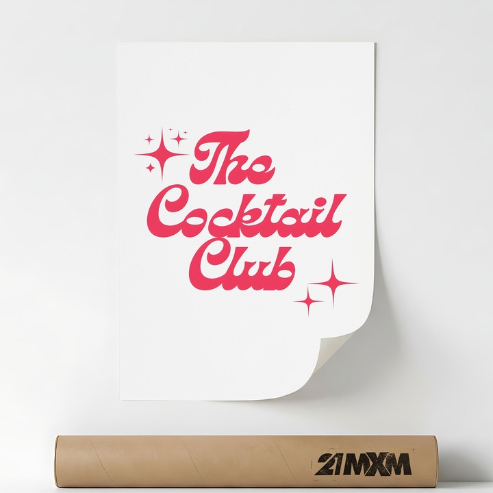 Декоративен плакат на тема бар и коктейли - 'Bar 586', текстилен материал, 21MXM, 30 x 40 см, без рамка
