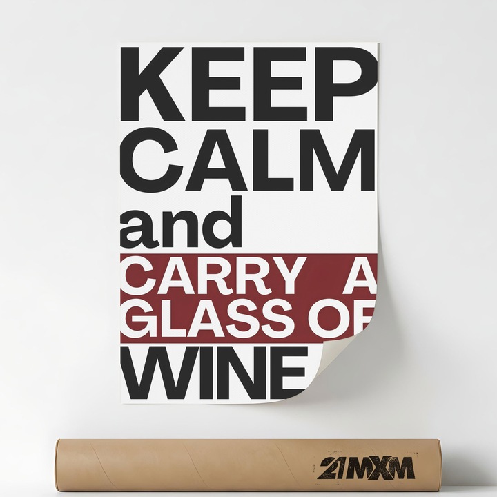 Poster Decorativ Tematica Bar & Cocktail - 'Bar 598', Material Textil, 21MXM, A4 (21 x 29.7 cm), Fara Rama