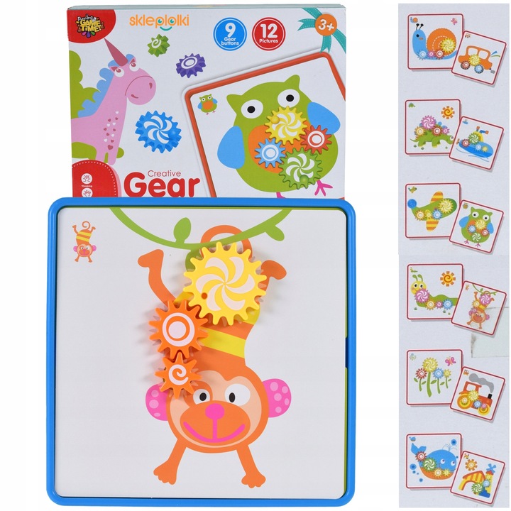 Oktató Kerékkészlet, SklepLolki, 9 Kerék, 12 Illusztráció, Többszínű