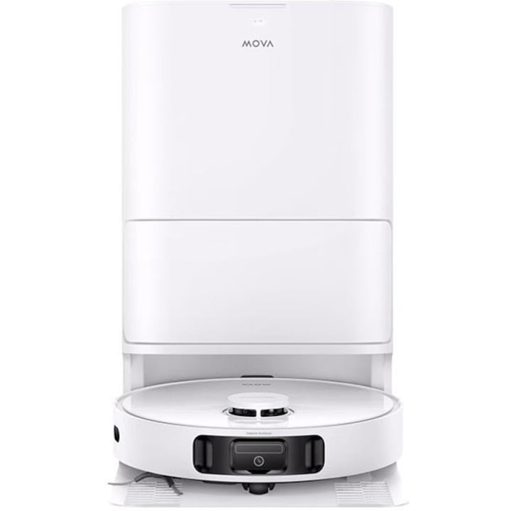 Robot de aspirare MOVA E40 Ultra, 19.000 Pa, 5.200mAh, 260 min, Single-line Laser, statie colectare inteligenta, Alb