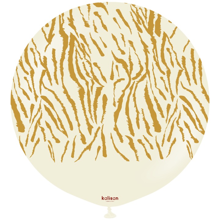 Balon Latex jumbo 60cm Safari Tiger N White Sand Print Gold 22458787