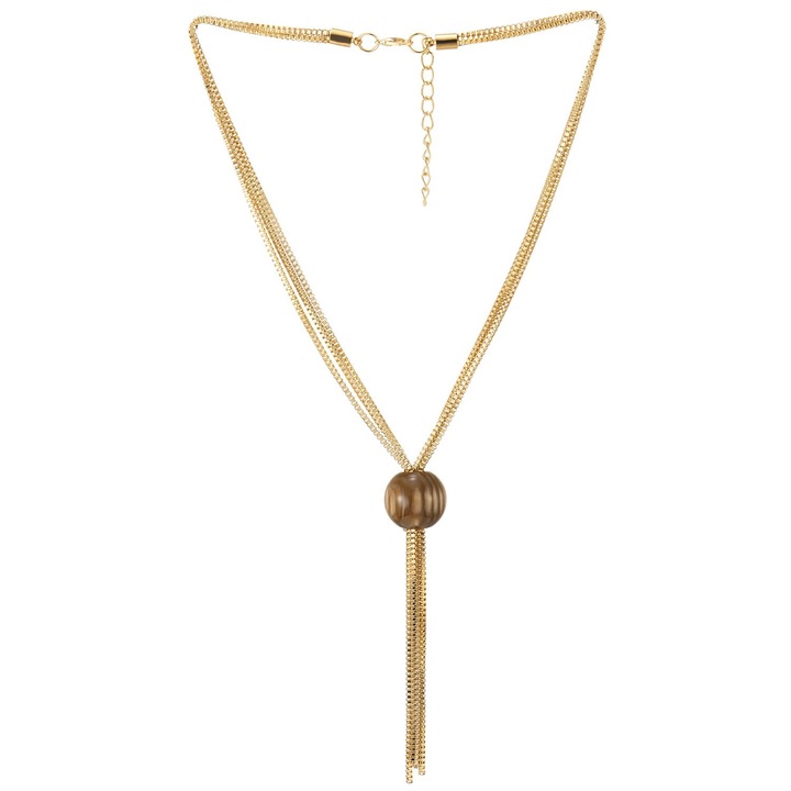 Colier elegant COOLSTEELANDBEYOND, Y-shape, auriu