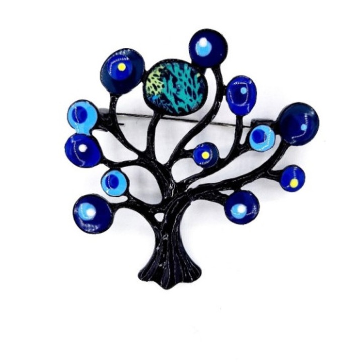 Tradicionális SHINY több színű fa bross