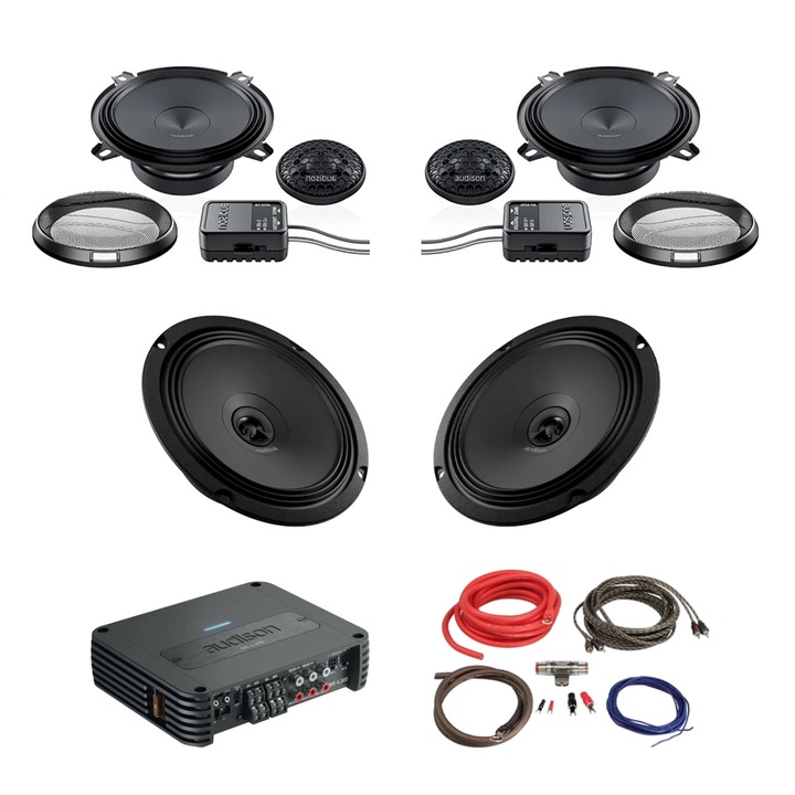 Pachet Difuzoare Auto cu amplificator Audi A3 8L 1996-2003 Audison Prima 560 W