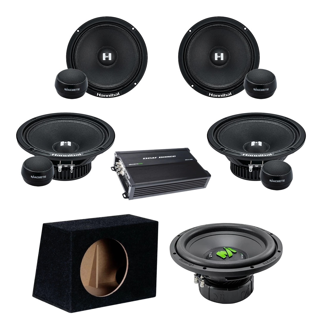 Pachet Difuzoare Auto cu subwoofer Peugeot 5008 2017-2023 Deaf
