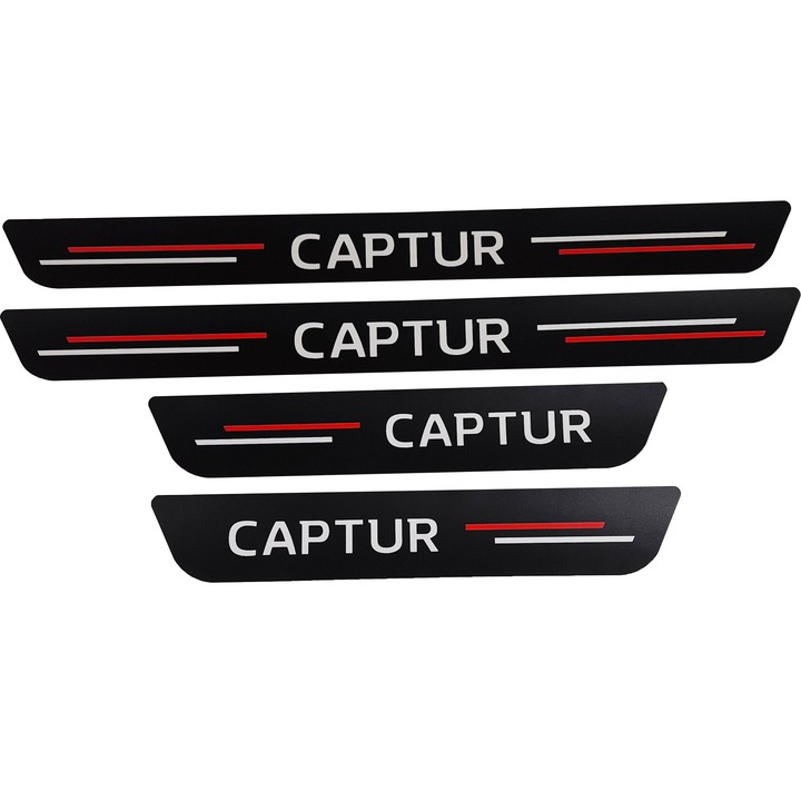 Set 4 stickere protectii praguri Renault Captur negru