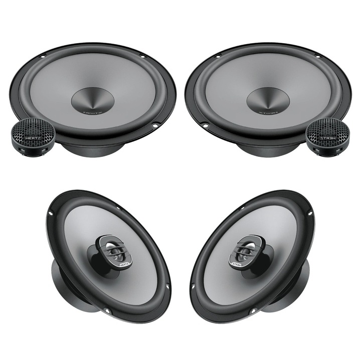 Пакет високоговорители за кола Hertz Uno за Volvo S60 2001-2010, 75W, 165мм, черен