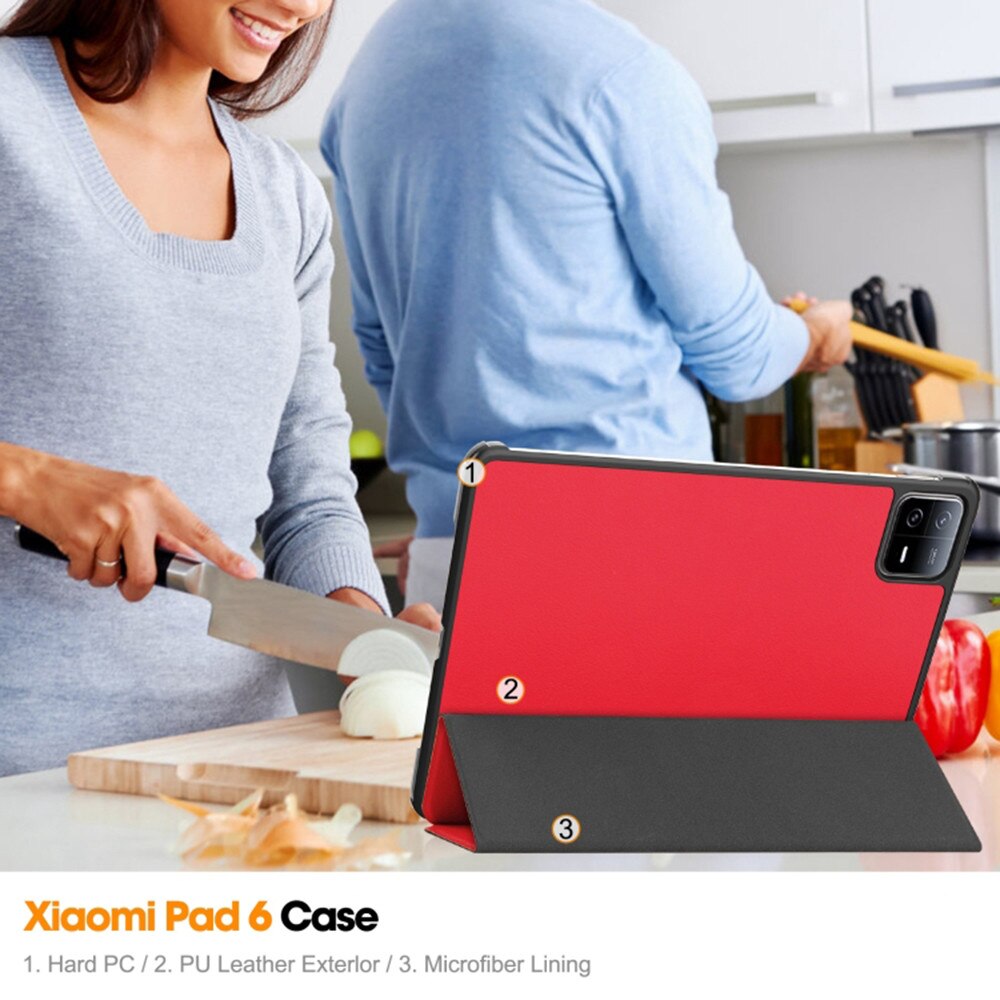 Husa pentru tableta Xiaomi Pad 6 / Pad 6 Pro, Accesorio Fold Pro, Red