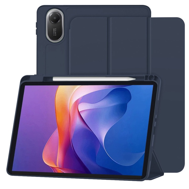 Husa pentru tableta Xiaomi Redmi Pad 2, Accesorio Flex Trifold, Dark Blue