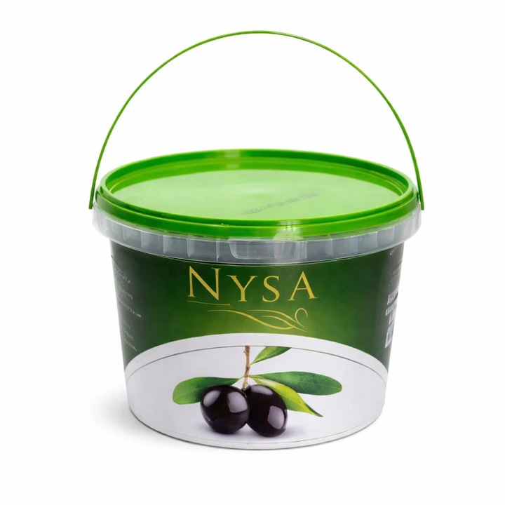 Masline Negre, Naturale, cu Samburi, Calibrul 280 - 320, Nysa, 2 kg