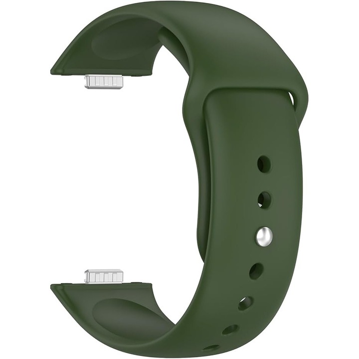 Силиконова каишка за смарт часовник, съвместима с Huawei Watch Fit 3, 4, 4 Pro, регулируема, водоустойчива, зелена