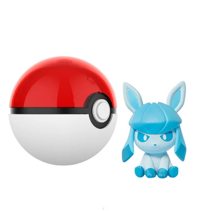 Фигурина с модел Pokemon Glaceon, Ръчно изработена, Многоцветна