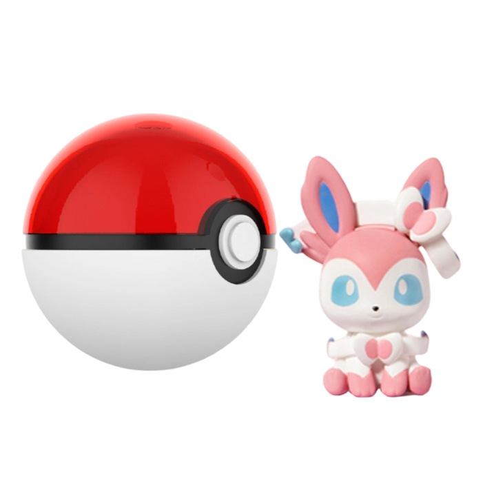 Фигурина с модел Покемон Силвеон, Ръчно изработена, Многоцветна