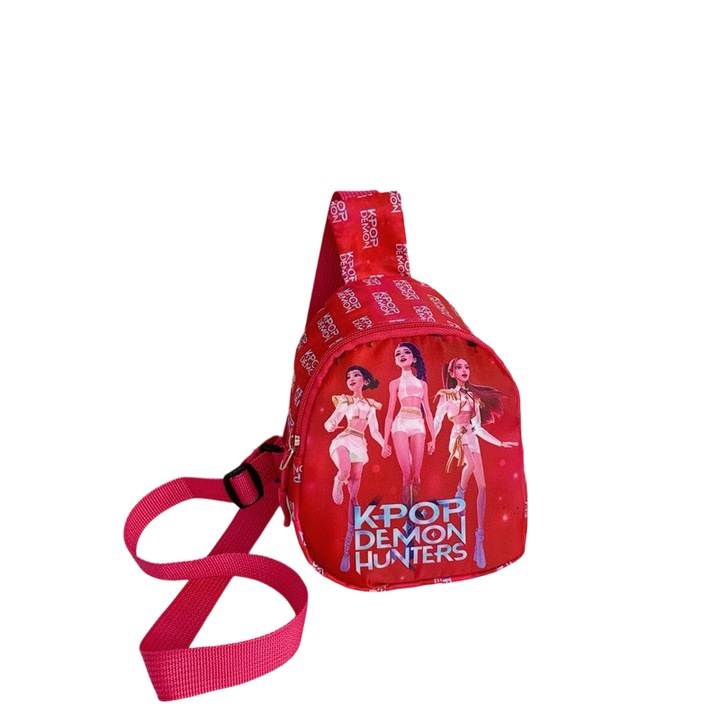 Lány hátizsák, Huntrix modell, 14x7x18cm, állítható pánt, többszínű