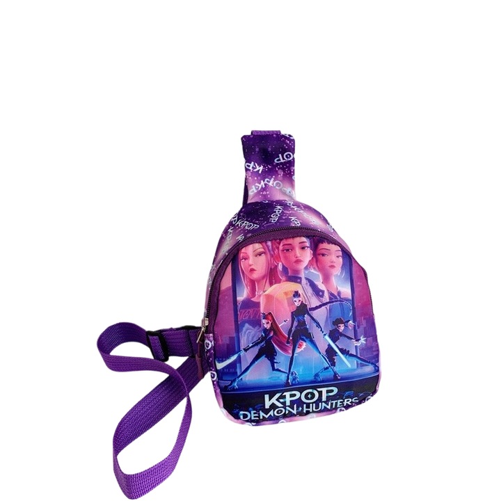 Lány hátizsák, Huntrix modell, 14x7x18cm, állítható pánt, többszínű