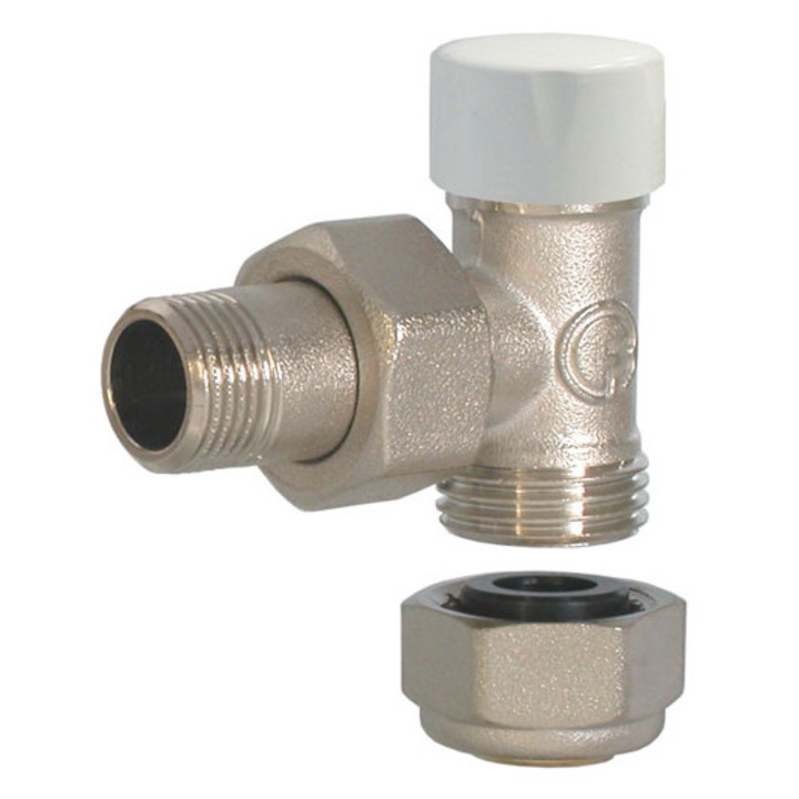 Robinet calorifer retur Fornara, coltar, 1/2", alama