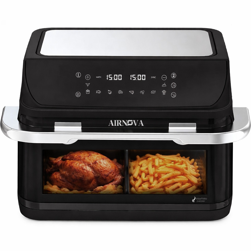 Air fryer AIRNOVA® MaxFritto 2400W, Capacitate 11L, Friteuza cu