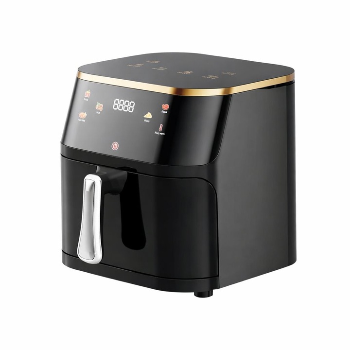 Friteuza cu aer cald, Aigostar Ushas 30 Hez, 2200W, 3 l, negru/argintiu